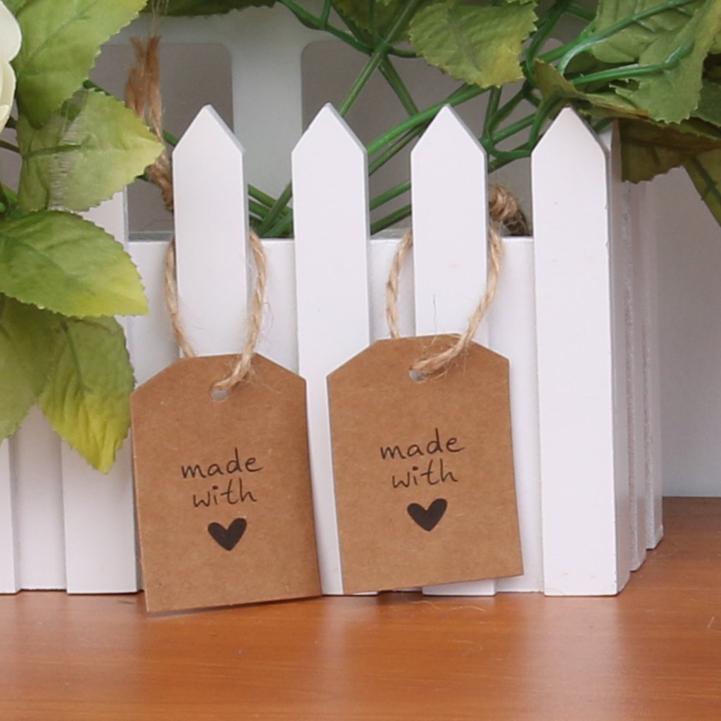 Size About ~ Love Tag Kraft Paper Blank Heart Cards Label - Temu