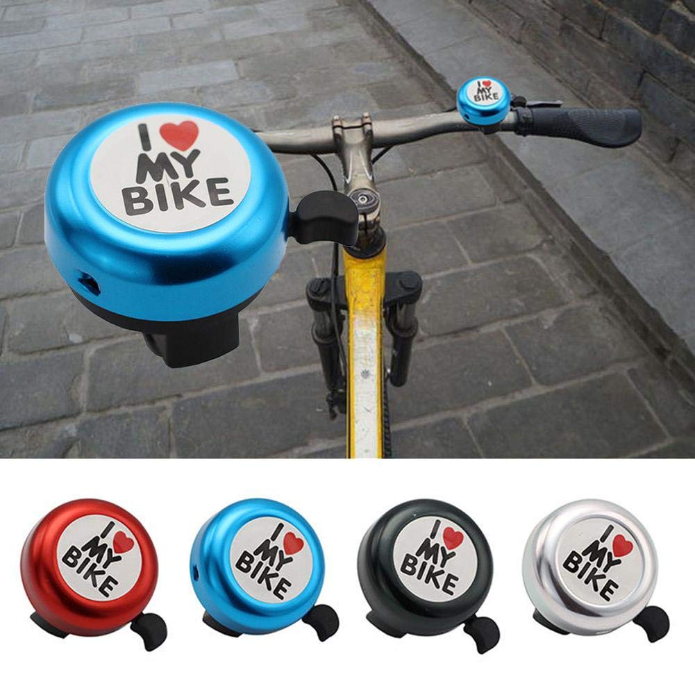 Electomania Bicycle Mountain Bike Bell Aluminum Bell I Love My Bike Mini Bell Love Bell Bule