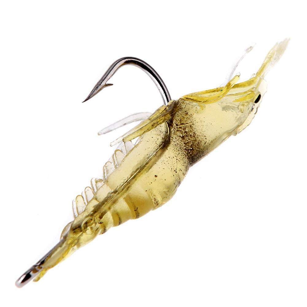 Electomania 5Pcs Shrimp Fishing Simulation Soft Prawn Lure Hook Tackle –  Electo Mania