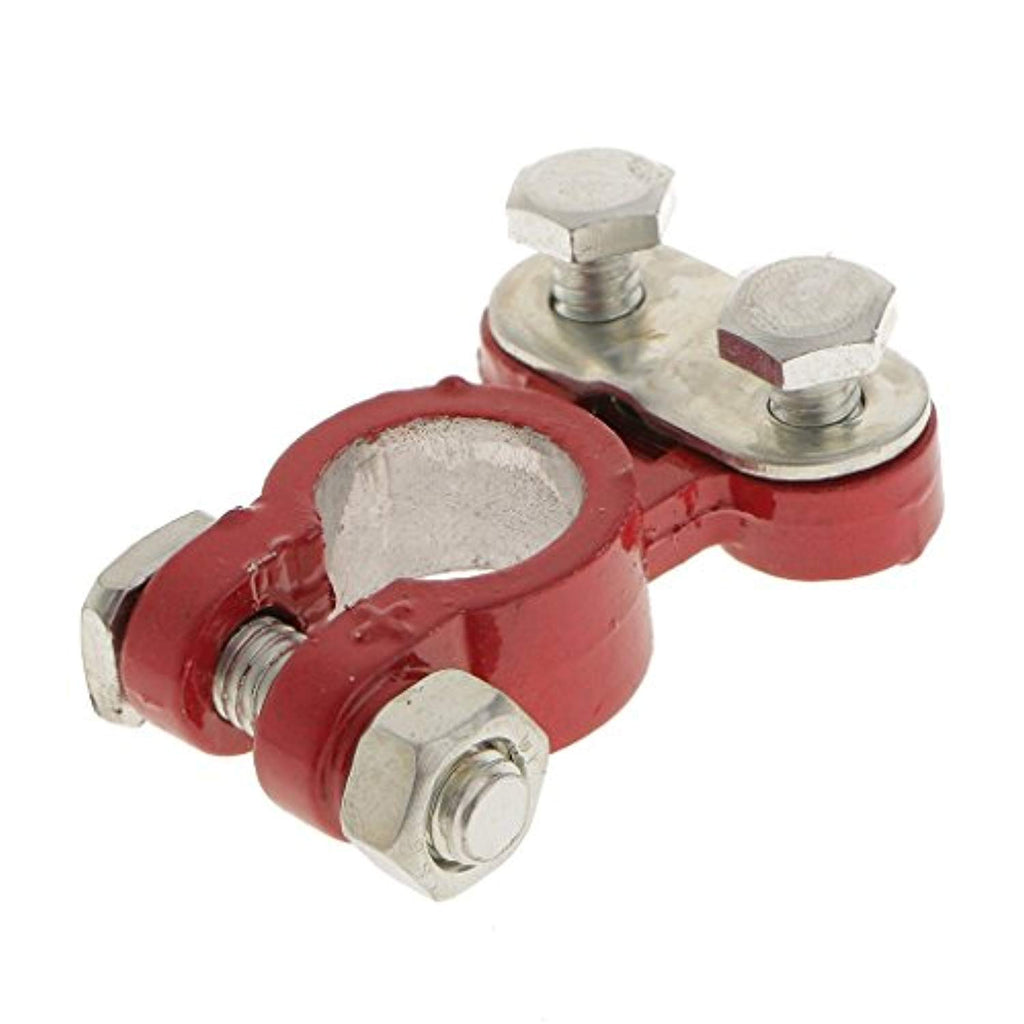 Copper Battery Terminals - Negative and Positive Car Battery Cable Terminal  Clamps Connectors (Black & Red)