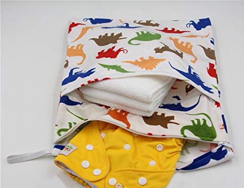 Dido Baby Waterproof Nappy Bag Baby Dual Zipper Reusable Diaper Bag Wet Bag  Nappy Bag Organiser Bag Changing Bag 