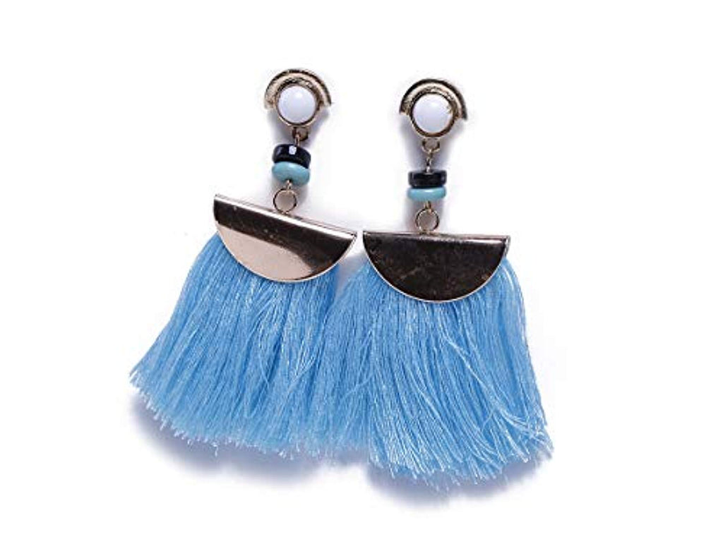 Paparazzi blue fringe on sale earrings