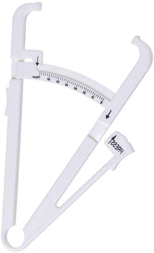 Electomania Personal Body Fat Tester Body Calculator Caliper Fitness Clip Fat Measurement Tool Skinfold Test Instrument (white)