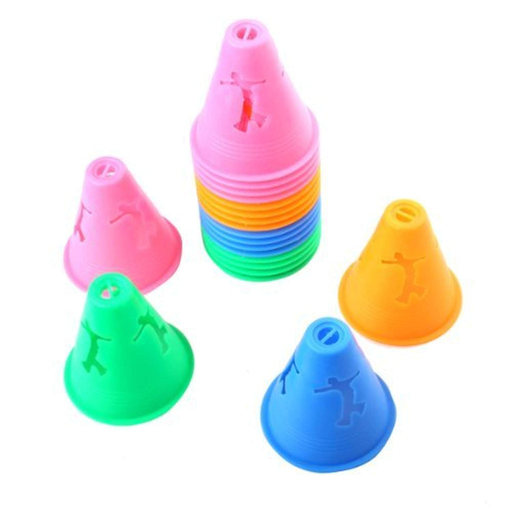 Electomania  20Pcs Hollow Out Bright Color Slalom Cones for Slalom Skating Cone Skating (Multicolor)