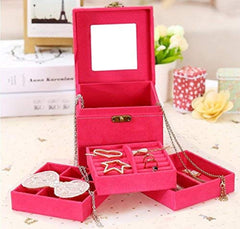 Plush Velvet Jewelry Box with Mirror