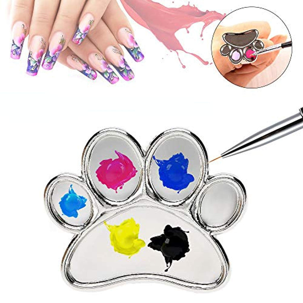 Amazon.com: Mini Manicure Palette Metal Paint Palette Finger Rings Nail Art  Tools (03) : Beauty & Personal Care