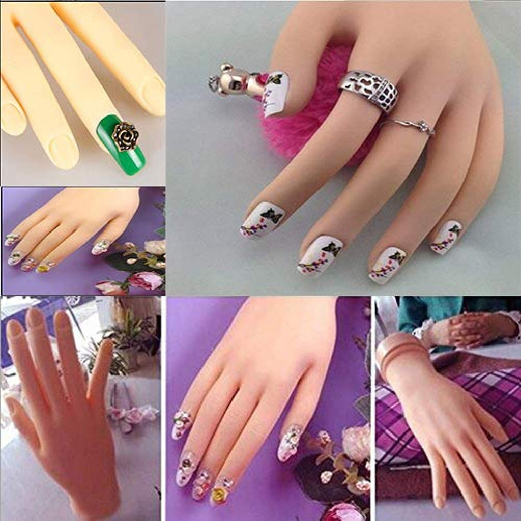 mannequin hand with perfect manicure and pink nail polish. Stock Photo