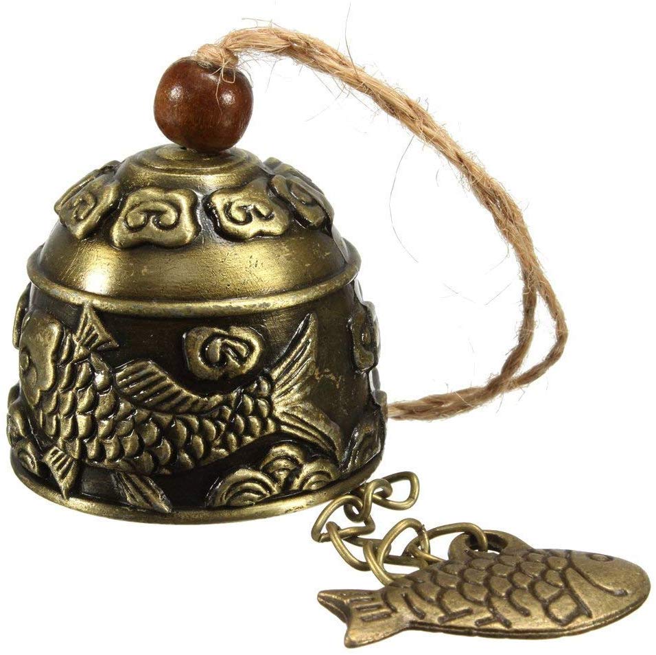 Electomania  Chinese Fish Feng Shui Bell Blessing Good Luck Fortune Hanging Wind Chime