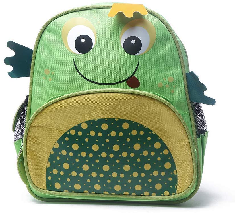 Electomania Backpack for Kids Frog Lightweight Animal Small Backpack for Kids with Toddler Harness Green