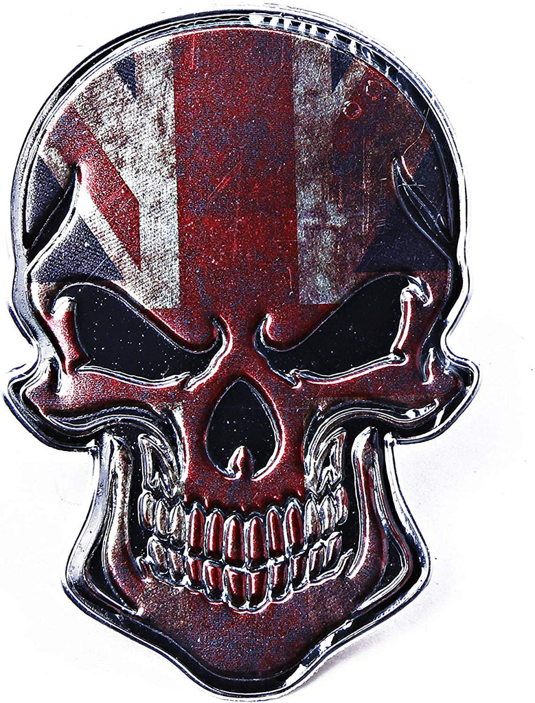 1 Pc Skull car Sticker 3D Metal Skull auto Skeleton Sticker Metal Sign  American Flag Vinyl Decal Stickers Personalized car Badge Vehicle Logo  Decor
