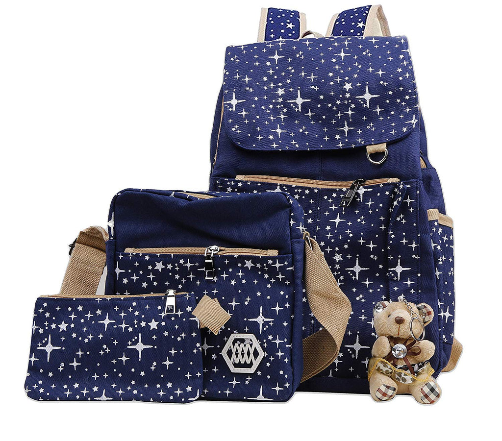 Lychee bags combo of Blue canvas backpack and sling bag for Women :  Amazon.in: Fashion