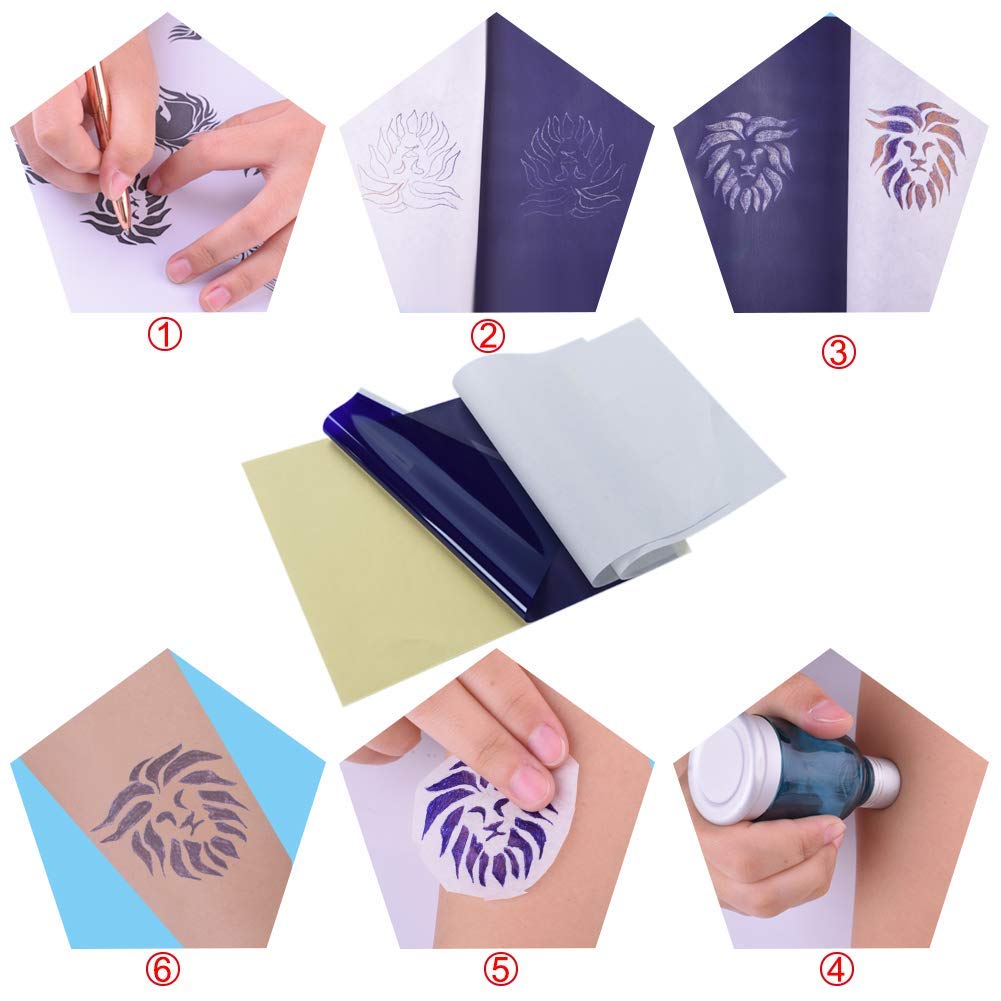 Jconly Tattoo Transfer Paper - 20 Sheets Tattoo Thermal Stencil Paper 8.5